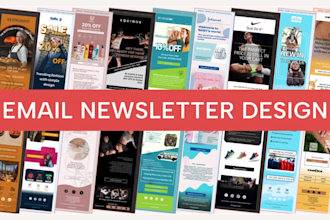 design email newsletter, setup automation in klaviyo and mailchimp