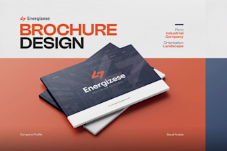 design a premium brochure and company profile for your brand