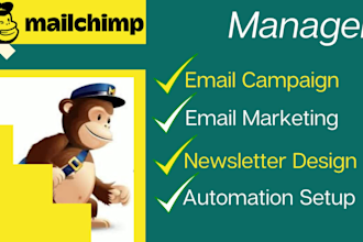 manage mailchimp email campaign, newsletter template design