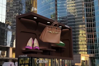 do 3d anamorphic animation, 3d cgi animation, 3d anamorphic billboard cgi fooh