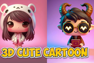 create for you a funko pop and 3d toys for print in 3d