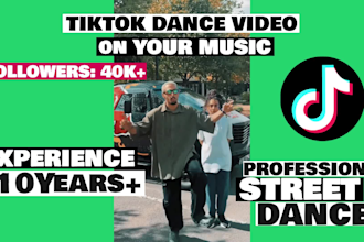 create a tik tok couple dance choreo on any music