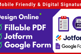 create fillable pdf form online google forms and jotform with digital signature