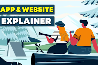 create a custom 2d animated app or website explainer video