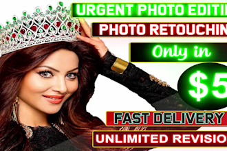 do photo retouching  and photo editing in adobe photoshop