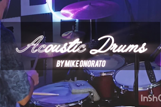 be your session drummer for pop rock acoustic drums