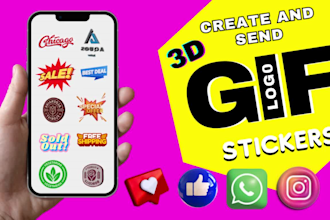 transform your business logo into eye catching whatsapp GIF stickers
