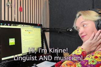 translate kids songs and sing them in english, german, romanian and other