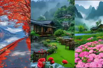 create 100 meditation, relaxing,nature music youtube short videos