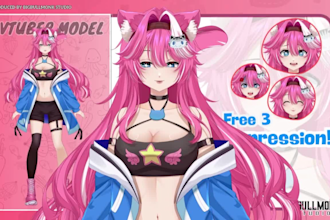 design and rigging live2d vtuber model with high quality