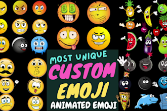 design 30 creative custom emoji, emote or animated emoji for you