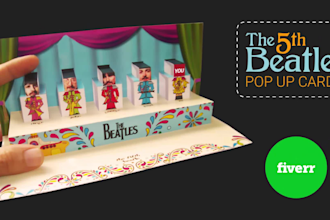 make you be the fifth beatle on a beatles pop up card