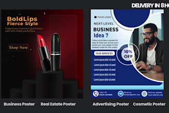 design professional business poster, flyer, social media poster