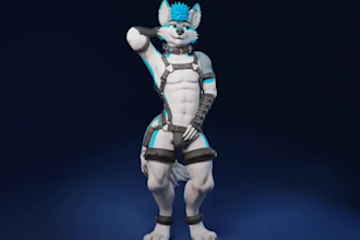custom vrchat avatar furry nsfw 3d vtuber vr character fursona vrc avatar