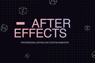 edit any after effects template or make a custom animation