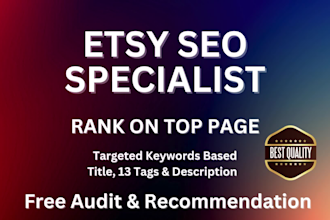 write etsy SEO title and tags to top rank etsy listings