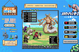 create pixel art animation and sprites sheet character