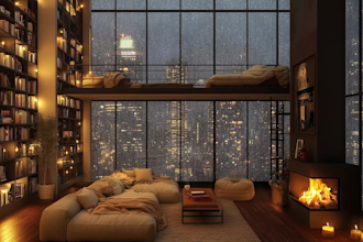 create cozy room raining video for your youtube
