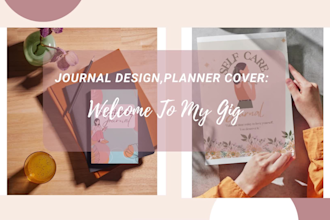 design minimalist journal, planner ,kdp covers