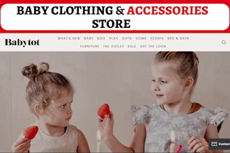design baby clothing shopify store, baby clothing website, baby clothing store