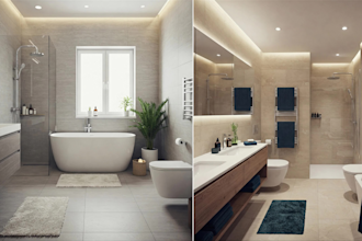 design kitchen, bathroom and interior with realistic renders