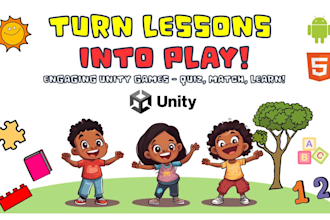 create interactive educational games in unity
