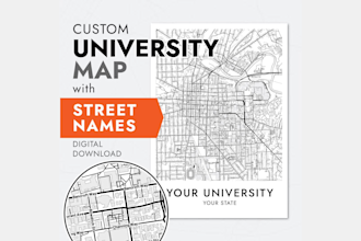 do a campus map for any university, college, high school with street names