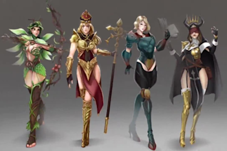 draw dnd character art and oc character