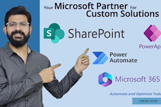 develop custom sharepoint, powerapps, power automate solutions