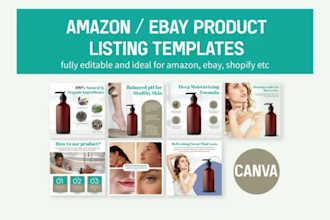 create amazon listing image design, amazon infographic, product listing images