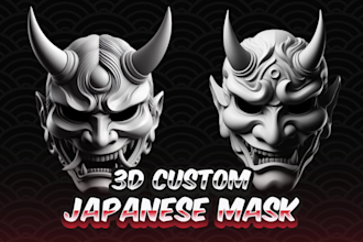 create custom 3d mask, helmet, armor, cosplay props for 3d printing