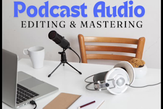 professionally edit, mix, enhance and master your podcast audio