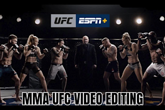 create HD ufc boxing, MMA, sports videos for youtube channel