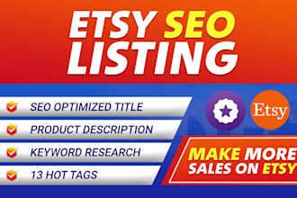 do etsy SEO for etsy product listing to rank and boost etsy sales