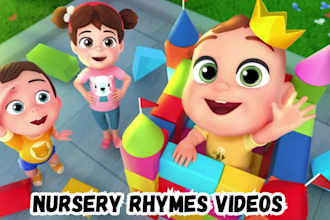 create nursery rhymes video, kids learning videos for your kids youtube channel
