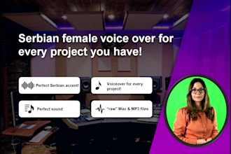 record female serbian voice over for your commercial