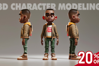 design stylized cute 3d character models, animal, mascot using blender