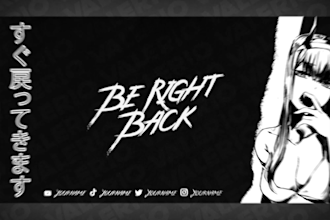 create a anime girl animated streaming pack overlay
