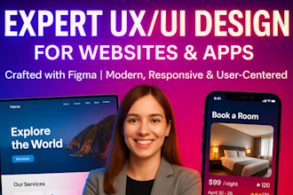 do ux ui design for mobile and web in figma
