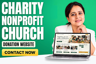 create a crowdfunding, charity, nonprofit, church, fundraising, donation website