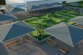 design 3d golf course, mini golf, putting green, landscape park