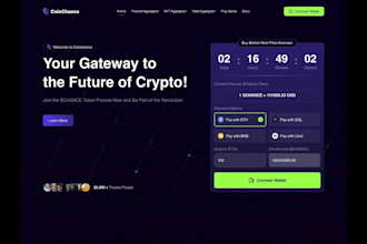 develop 3d animated ico presale website, token smart contract, solana memecoin