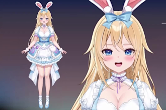 draw and rig live2d vtuber model 2d vtuber model vtuber rigging anime vtuber
