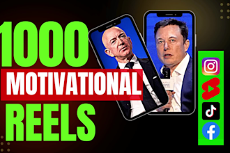 create motivational reels and shorts with your logo or username