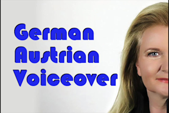 record charming, competent german austrian voice over