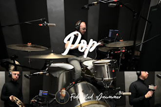 be your pro drummer for pop drum recordings