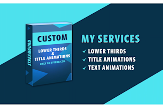 design fully custom lower thirds and title animations