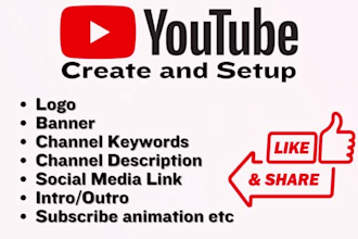 create and setup youtube channel