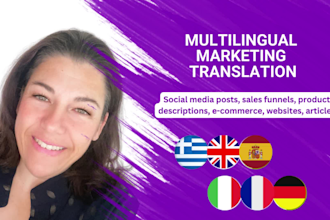 translate marketing content social media posts websites