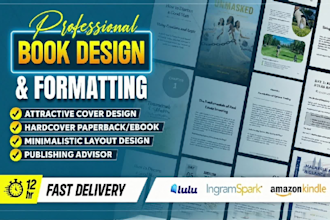 do amazon KDP book formatting, paperback and kindle ebook formatting
